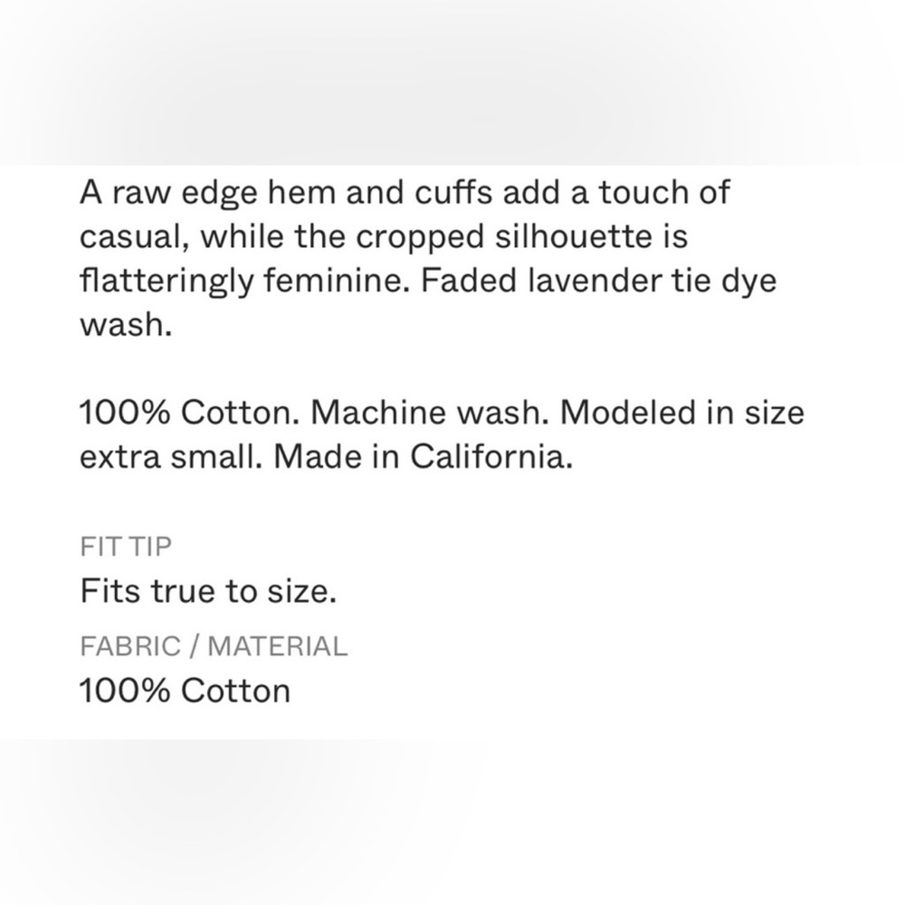 Frank & Eileen | Boyfriend Lavender Crewneck Sweatshirt Top Women’s Size Small - Picture 10 of 11